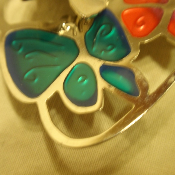 Butterfly Brooch - Blue, Pink and Silver - Picture 2 of 8